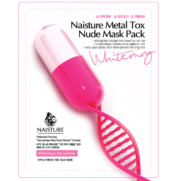 Naisture Metal Tox Mặt nạ Nude Mask Pack_Làm trắng